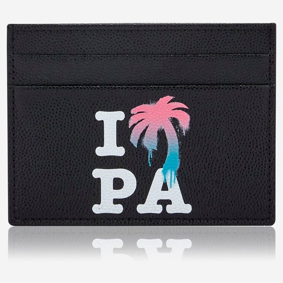 PALM ANGELS LEATHER CARD HOLDER NWT